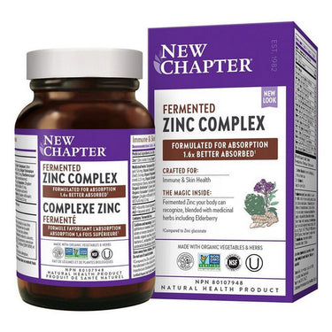 Fermented Zinc Complex 60 Tabs by New Chapter