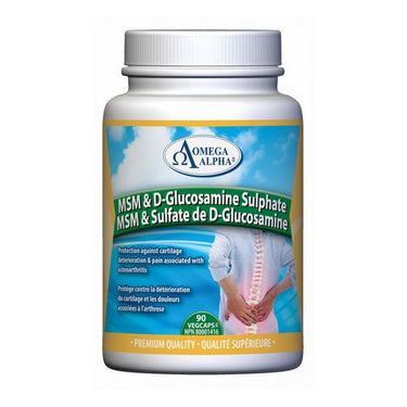 MSM And Glucosamine Sulphate 90 Veg Caps by OmegaAlpha
