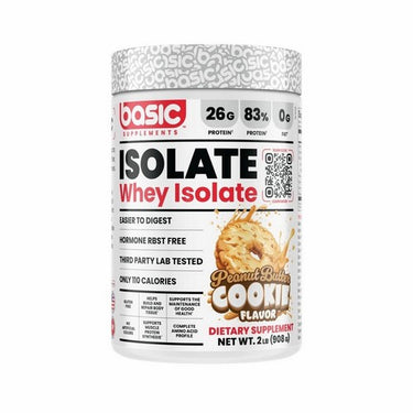 Basic Isolate Peanut Butter Cookie 2 Lbs by Basic Supplements