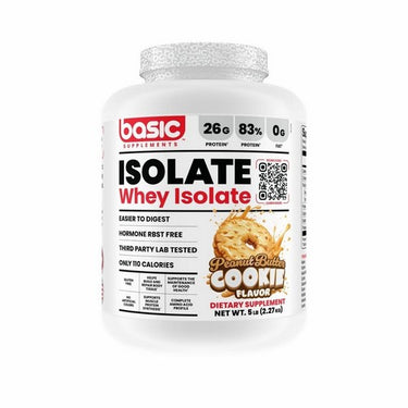 Basic Isolate Peanut Butter Cookie 5 Lbs by Basic Supplements