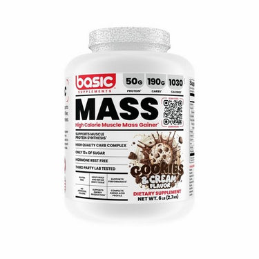 Basic Mass Gainer Cookies And Cream 6 Lbs by Basic Supplements