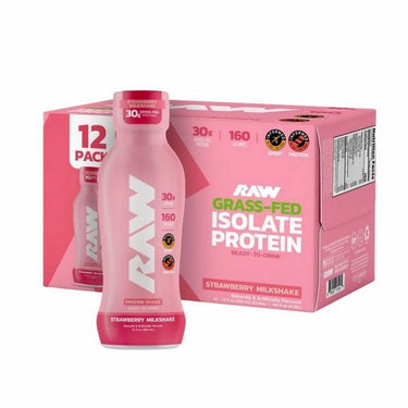 Raw Protein Shake Strawberry 355 Ml (Pack Of 12) by BUM Energy
