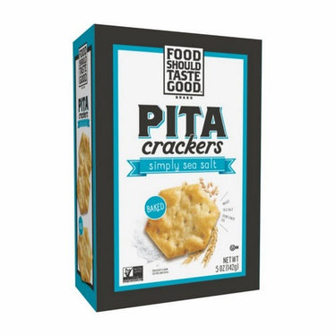 Pita Simply Sea Salt Crackers 5 Oz (Case Of 6) by Food Should Taste Good