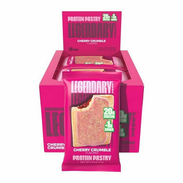 Protein Pastry Cherry Crumble Pastries 61 Grams (Pack Of 10) by Legendary Foods