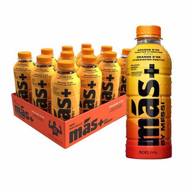 Mas+ Hydration By Messi Orange Drink 500 Ml (Pack Of 12) by Mas+ By Messi