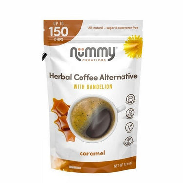 Nummy Creations, Herbal Coffee Alternative Caramel, 300 Grams (Case Of 6)