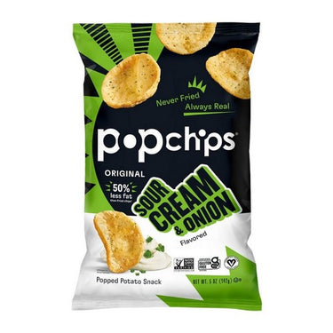 Popchips, Potato Chips Sour Cream And Onion, 142 Grams (Case Of 6)
