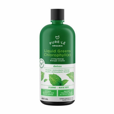 Natural Liquid Greens + Magnesium Spearmint 450 Ml by Pure-le