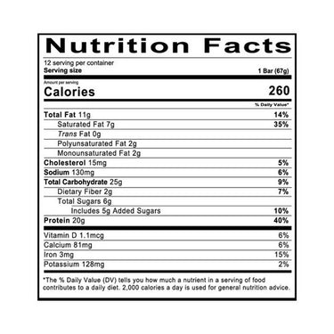 Redcon1, Mre Bar Iced Lemon Cake, 67 Grams (Pack Of 12)