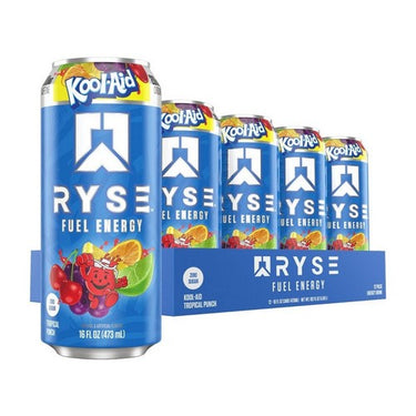 Ryse Supplements, Ryse Fuel Bilingual Kool-Aid Tropical Punch, 473 Ml (Pack Of 12)