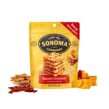 Sonoma Creamery, Sonoma Creamery Cheese Crisps Bacon Cheddar, 64 Grams (Case Of 6)