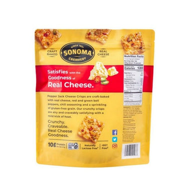 Sonoma Creamery, Sonoma Creamery Cheese Crisps Pepperjack, 64 Grams (Case Of 6)