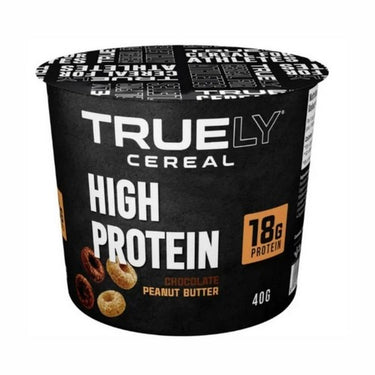Truely Cereal, High Protein Cups Chocolate Peanut Butter, 40 Grams (Pack Of 12)