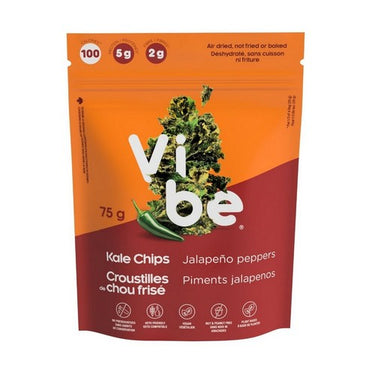 Vibe Foods, Vibe Crunchy Kale Jalapeno, 75 Grams (Pack Of 12)