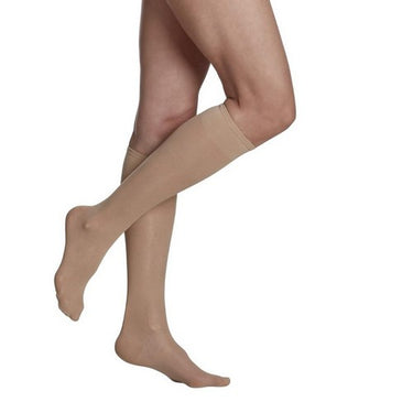 Sigvaris, Sheer Fashion Knee High Compression Socks Natural Size C, 1 Pair / 15-20MMHG
