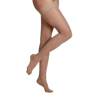 Sigvaris, Women's Thigh High Size B Natural Compression Stockings, 1 Pair / 15-20MMHG