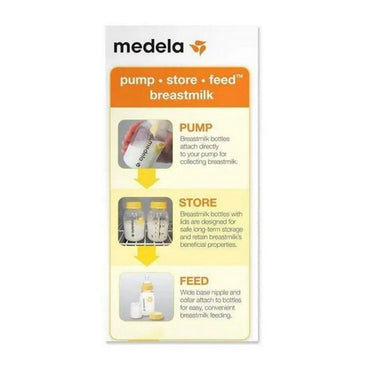 Slow Flow Feeding And Storage Bottles 3 X 150 Ml by Medela