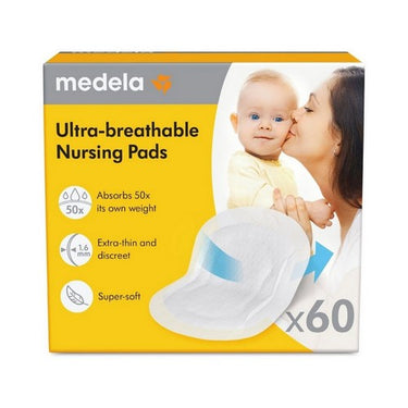 Ultra Breathable Nursing Pads Highly Absorbent Super Soft 60 Count by Medela