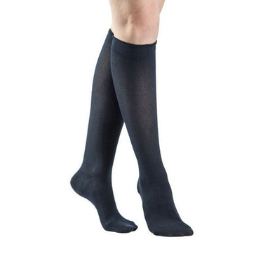 Sigvaris, Calf High Sea Island Cotton Women Navy 15-20 MMHG Size C, 1 Pair