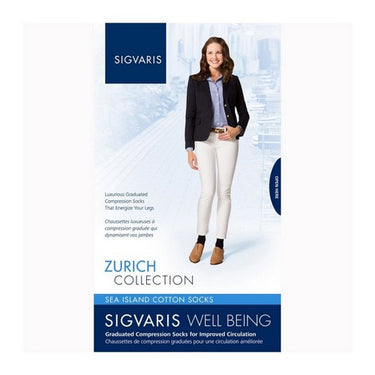 Sigvaris, Calf High Sea Island Cotton Women Navy 15-20 MMHG Size C, 1 Pair