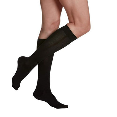Sigvaris, Calf High Sea Island Cotton Women Black 15-20 MMHG Size C, 1 Pair