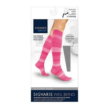 Sigvaris, Calf High Pink Argyle 15-20 MMHG Size A, 1 Pair