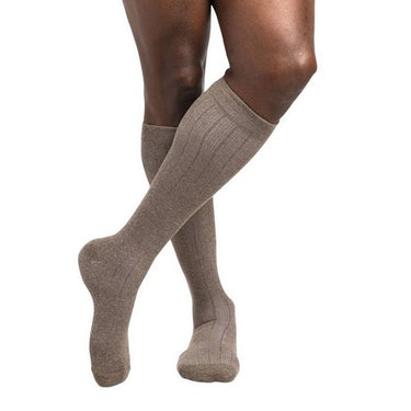 Sigvaris, Calf High Sea Island Cotton Socks Men Brown 15-20 MMHG Size B, 1 Pair