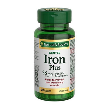 Gentle Iron Plus Ferrous Bisglycinate 90 Caps by Nature's Bounty