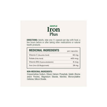 Gentle Iron Plus Ferrous Bisglycinate 90 Caps by Nature's Bounty