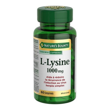 Nature's Bounty, L-Lysine, 1000 Mg, 60 Tabs