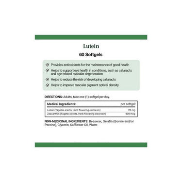 Lutein 60 Softgels by Nature's Bounty