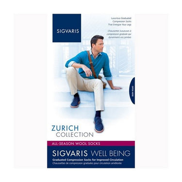 Sigvaris, Calf High Wool Men Navy 15-20 MMHG Size C, 1 Pair