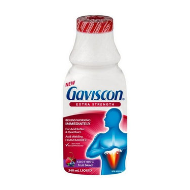 Gaviscon, Regular Strength Soothing Liquid Fruit Blend, 340 Ml