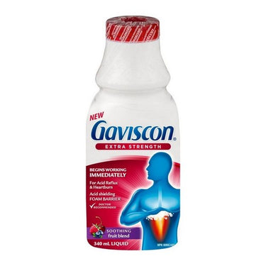 Gaviscon, Extra Strength Liquid Soothing Fruit Blend, 340 Ml