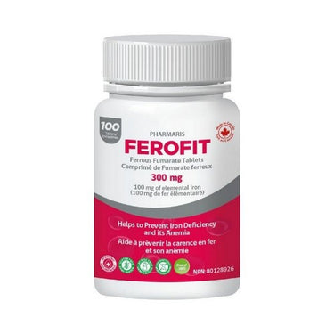 Pharmaris, Ferofit Ferrous Fumarate, 300 Mg, 100 Tabs