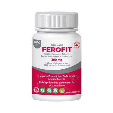Pharmaris, Ferofit Ferrous Fumarate, 300 Mg, 500 Tabs