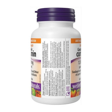 Webber Naturals, Turmeric Curcumin Extra Strength, 12,500 Mg, 60 Caps