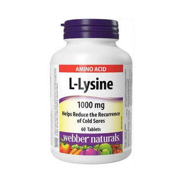 L-Lysine 60 Tabs by Webber Naturals