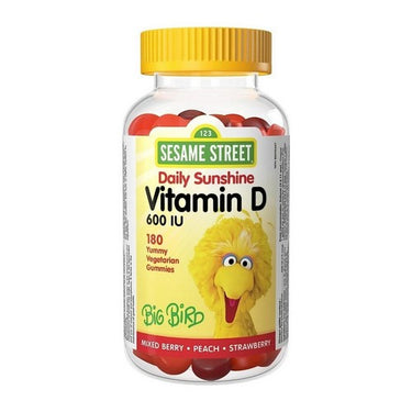 Webber Naturals, Sesame Street Daily Sunshine Vitamin D3, 600 IU, 180 Gummies
