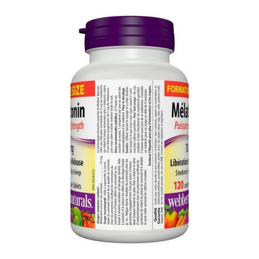 Webber Naturals, Melatonin Maximum Strength, 10 Mg, 120 Bi Layer Tabs