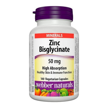 Zinc Bisglycinate 140 Veg Caps by Webber Naturals