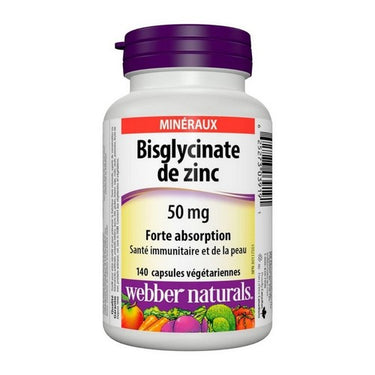 Zinc Bisglycinate 140 Veg Caps by Webber Naturals