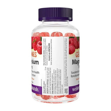 Webber Naturals, Magnesium Gummy Raspberry Flavoured, 75 Mg, 75 Gummies