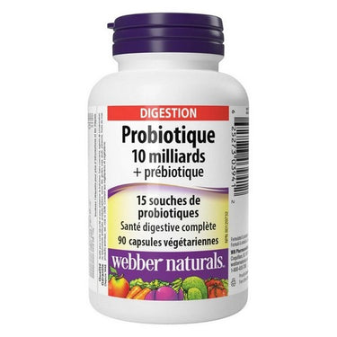 Webber Naturals, Probiotic Plus Prebiotic, 10 Billion, 90 Veg Caps