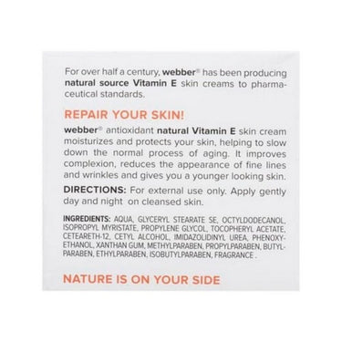 Webber, Natural Vitamin E Moisture Cream Jar, 120 Ml