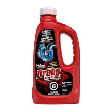 Drano, Max Gel Drain Clog Remover And Cleaner, 900 Ml