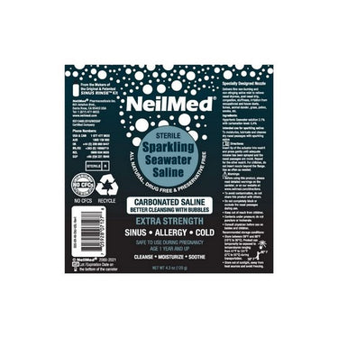 Neilmed, Sparkling Seawater Extra Strength Nasal Saline Spray, 125 Ml