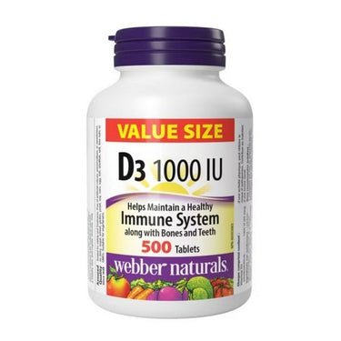 Vitamin D3 500 Tabs by Webber Naturals