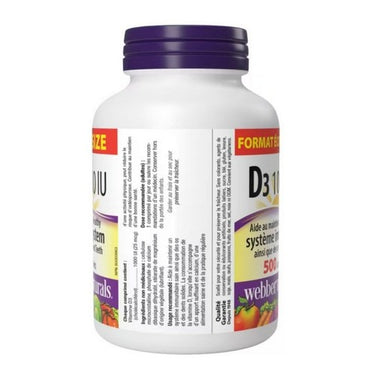 Webber Naturals, Vitamin D3, 1,000 IU, 500 Tabs