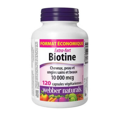 Webber Naturals, Biotin Extra Strength, 10000 Mcg, 120 Caps